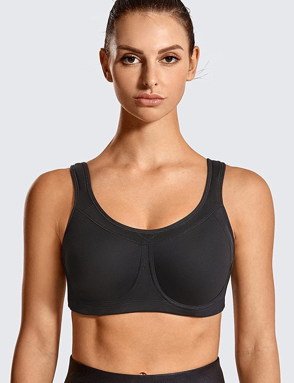 Buy SYROKAN Women's Wirefree Front Adjustable High Impact No Bounce Full  Support Workout Running Sports Bras Online at desertcartINDIA