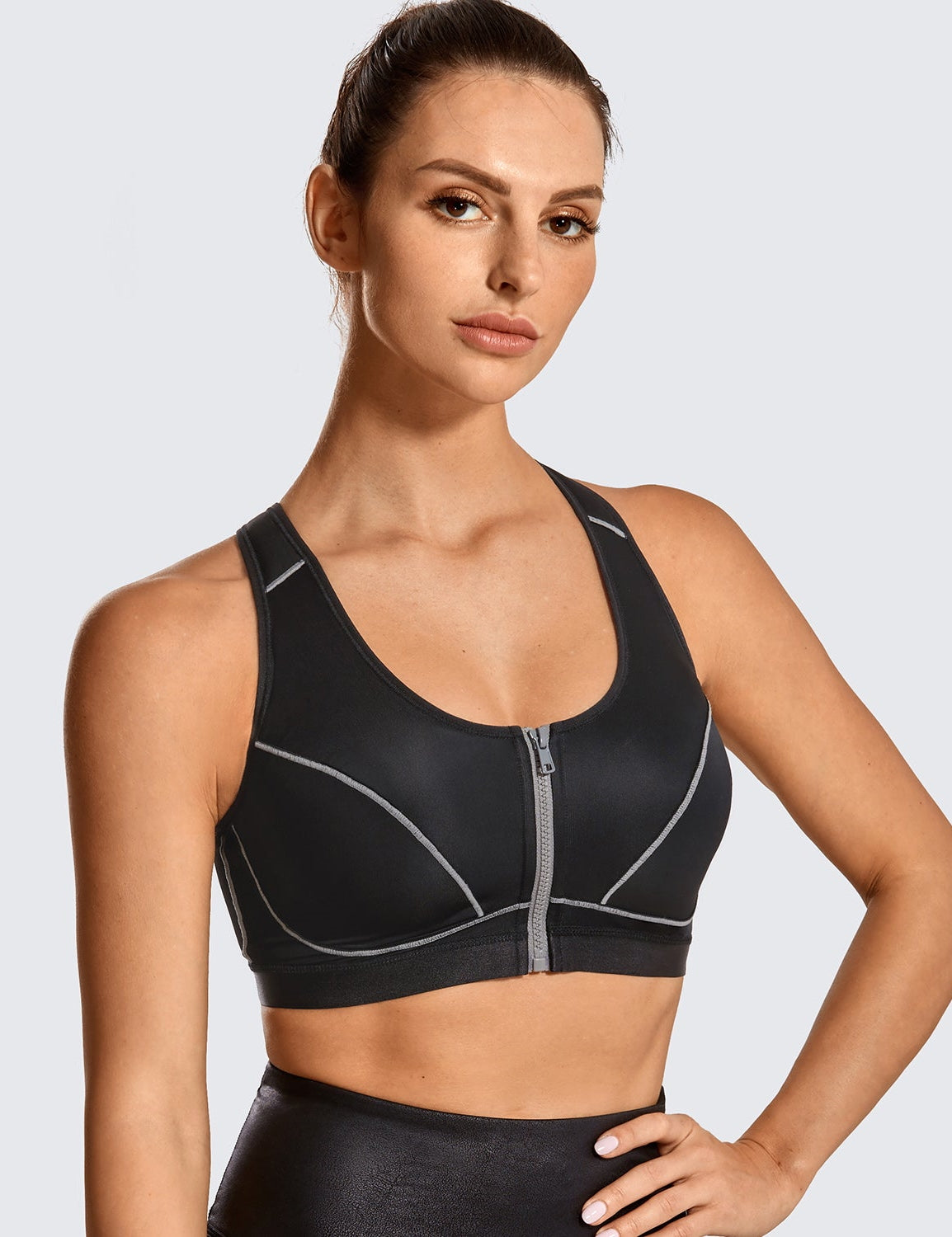 Front Closure Full Support Racerback High Impact Sports Bra